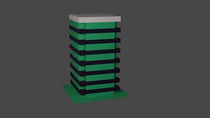 3D Detailed 3D Building Model for Architectural Visualization Free low-poly 3D model