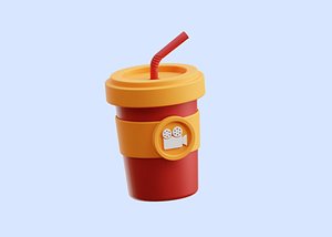 Soft Drink Cinema Illustration