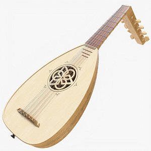 Lute 01 b 3D model