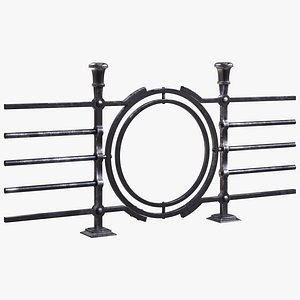 Embankment Art deco forged railing