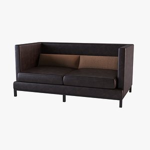 Designer Waiting Leather Sofa Seat 3D model