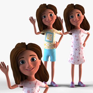 Cartoon Girl - Rigged