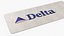 Vintage Delta Airline Boarding Pass Tan