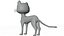 Desenho de gato lowpoly