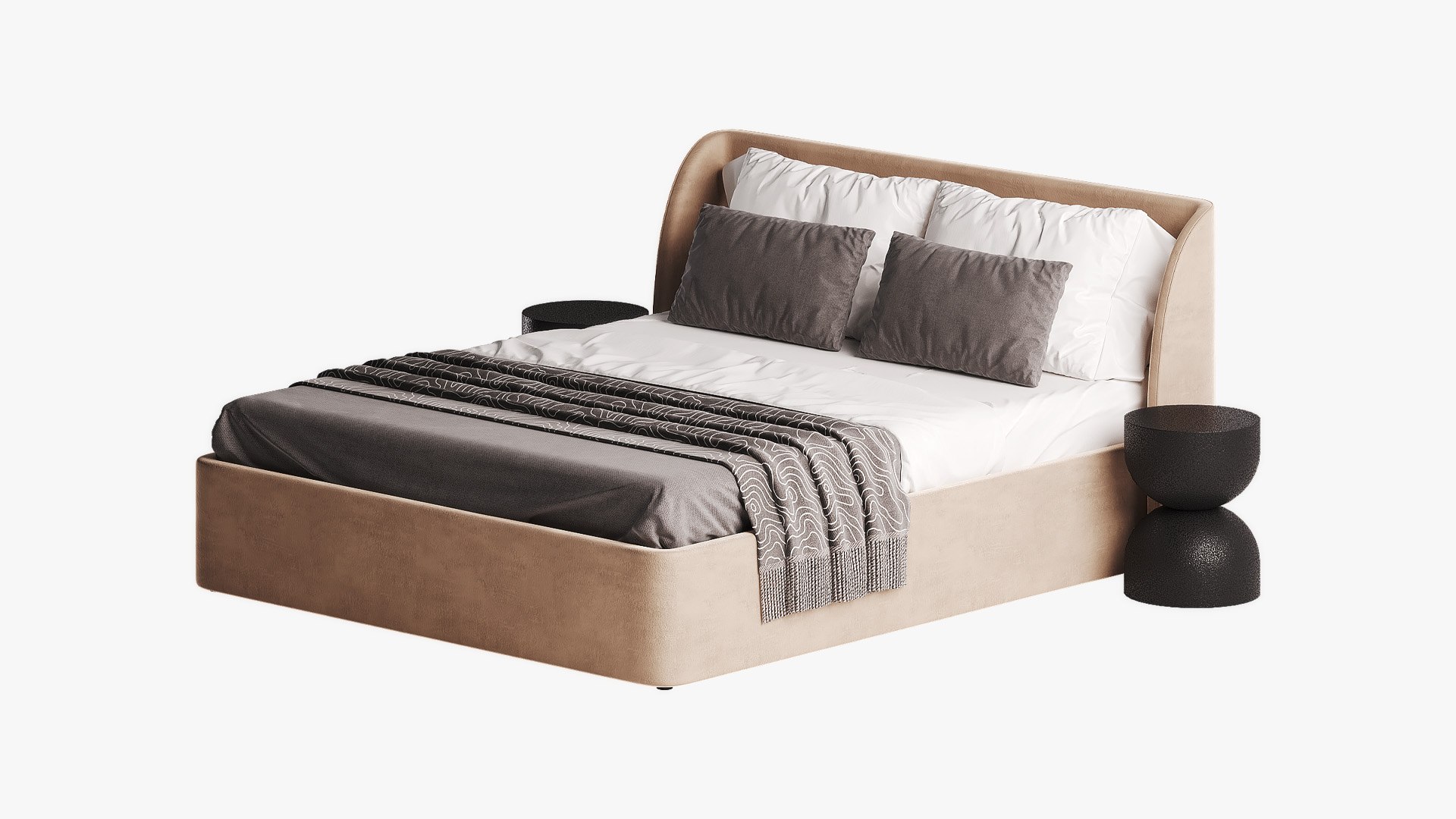 Beige bed with black nightstands model https://p.turbosquid.com/ts-thumb/Xd/QRuwAI/OY/ts_002/jpg/1762474178/1920x1080/fit_q87/411e4f8bf654ec66479f54933b5fbc8cb702d7c1/ts_002.jpg