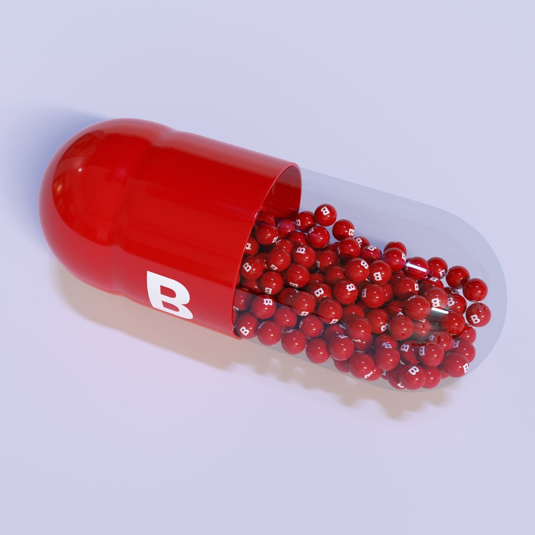 VITAMIN B Medical Capsule 3D Model - TurboSquid 2113491