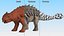 3D Alkylosaurus of Tropical Habitat Rigged for Maya model