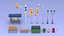 Cartoon Low Poly Street Props Pack model