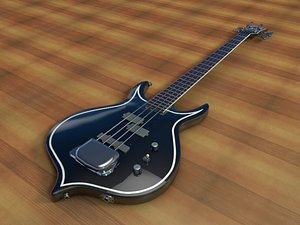 gene simmons cort bass guitar 3d model