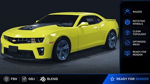 2012 Chevrolet Camaro ZL1 3D Model  Modern Muscle Perfected 3D