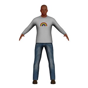 LowPoly Bald Man