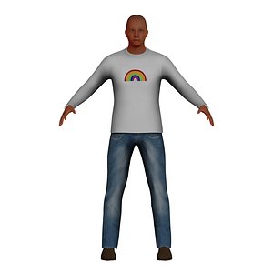 LowPoly Bald Man