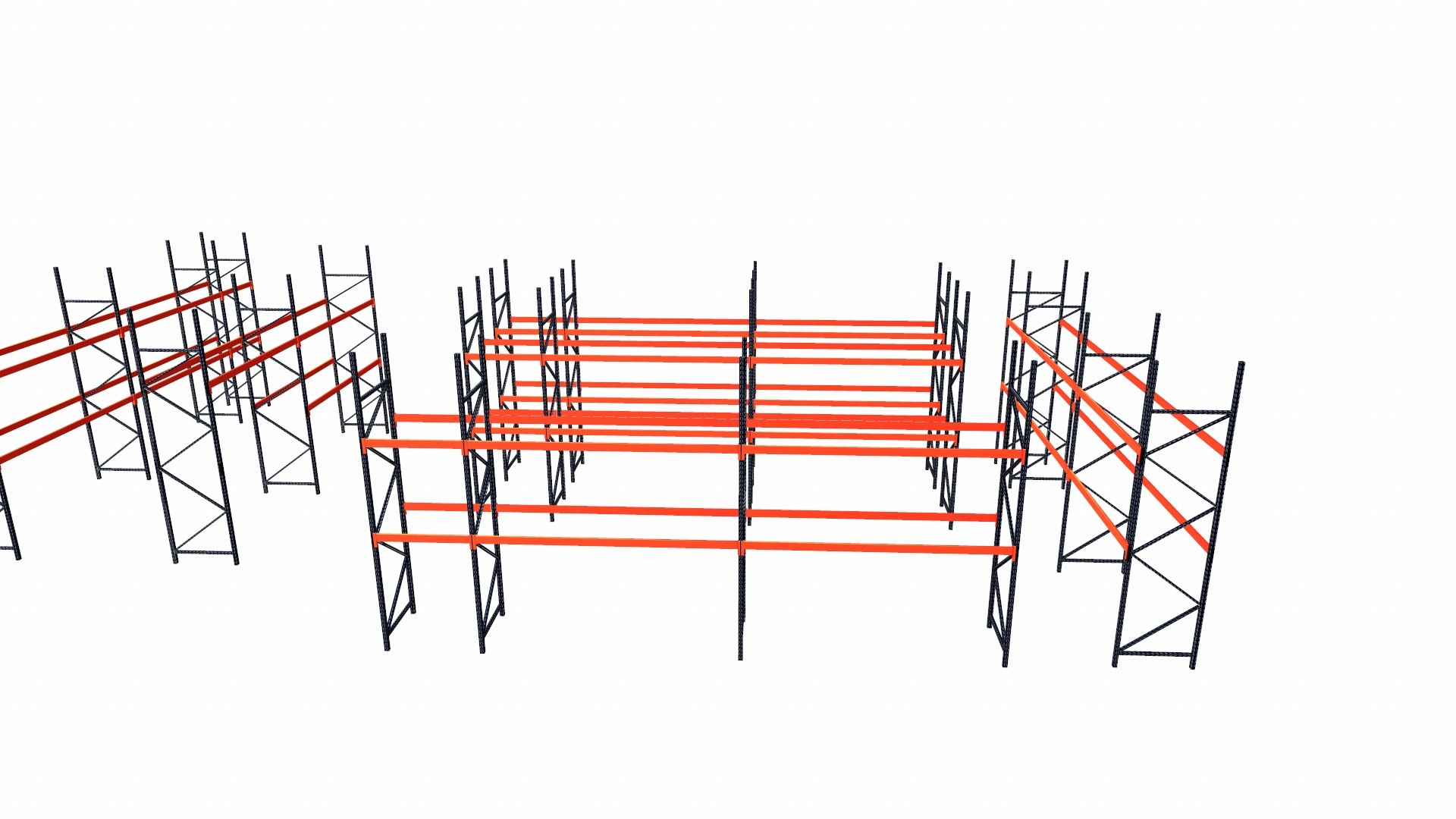 3D Model Pallet Rack System - TurboSquid 2338294