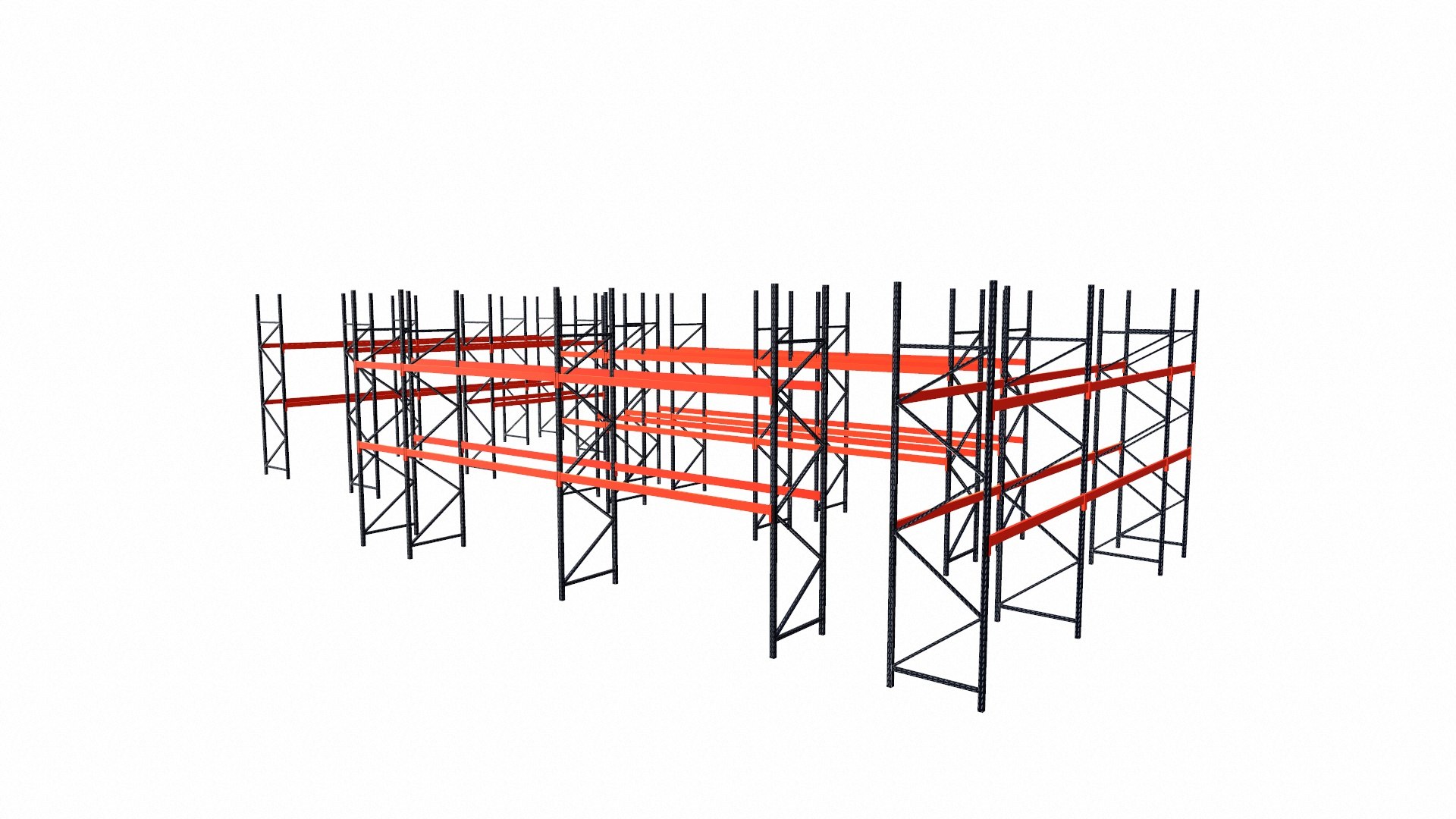 3D Model Pallet Rack System - TurboSquid 2338294