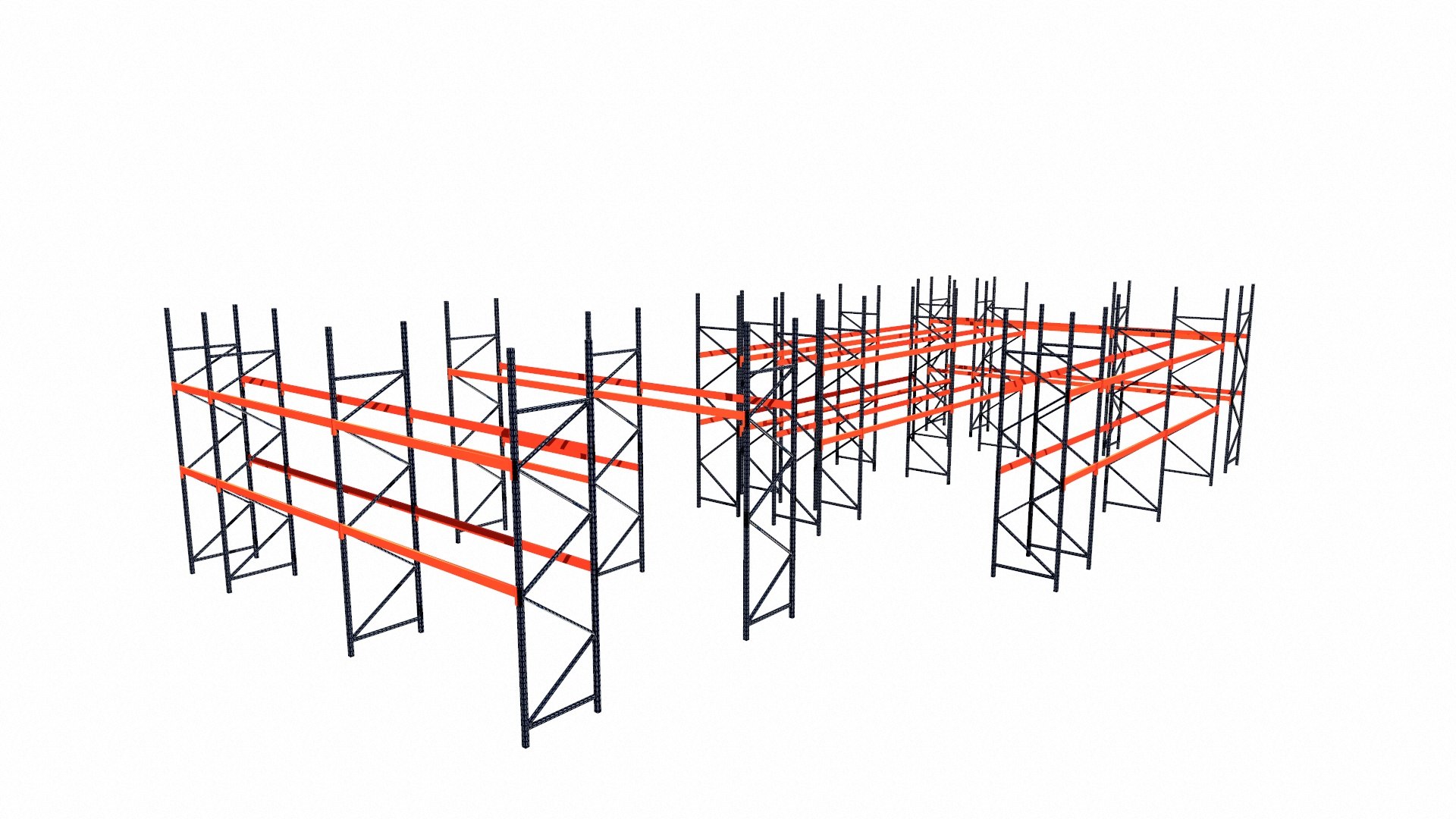 3D Model Pallet Rack System - TurboSquid 2338294
