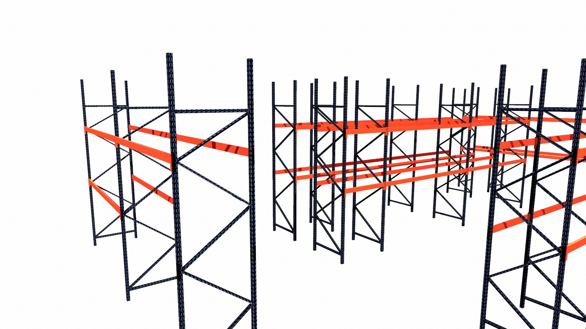 3D Model Pallet Rack System - TurboSquid 2338294