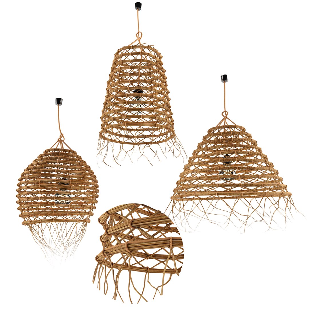 Rattan Lamp 2 3D Model - TurboSquid 1604836