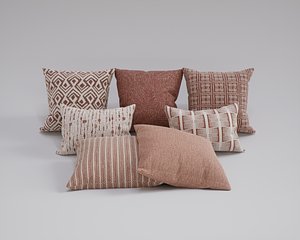 Rustic Terracotta Decorative Pillow Set 3D