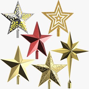 3D Detailed Tree Toppers Collection model