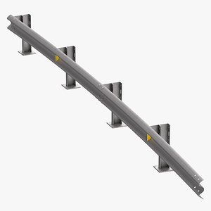 3D Guardrail W Beam Curved L 50m Single