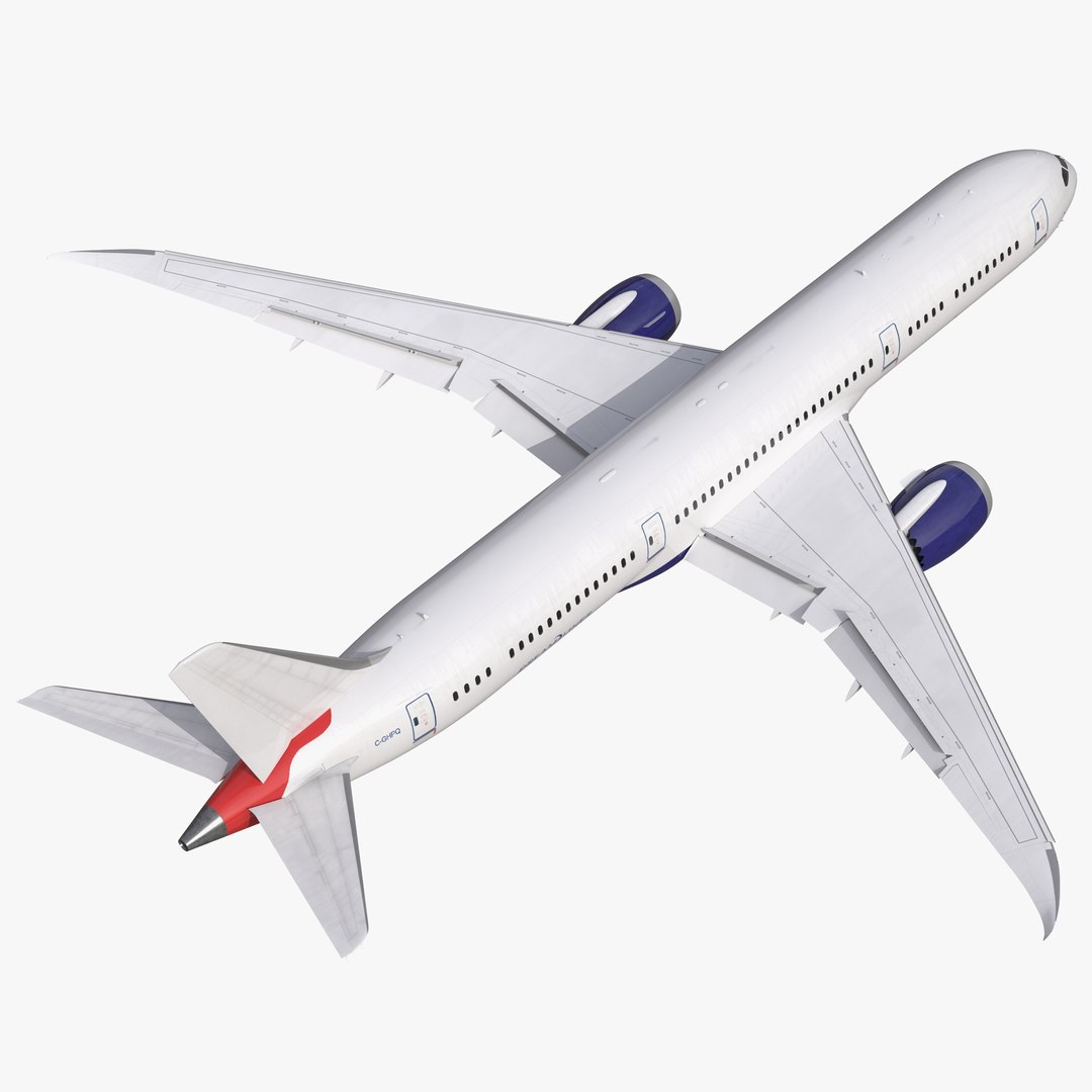 Boeing 787-9 Generic Rigged 3D Model preview