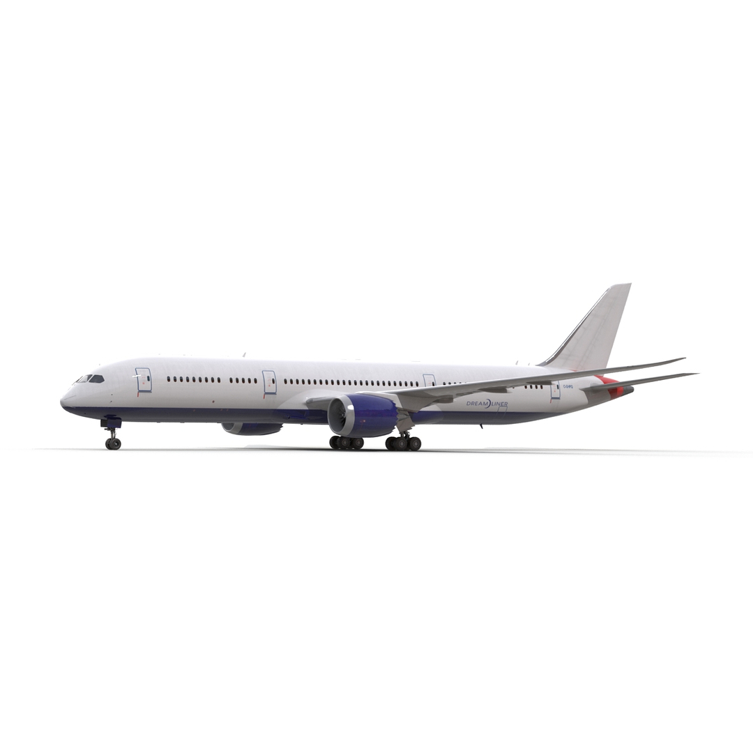 boeing 787-9 generic rigged 3d model
