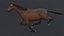 3D horse brown model