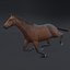 3D horse brown model