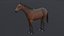 3D horse brown model