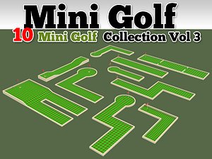 mini golf course 10 3d model