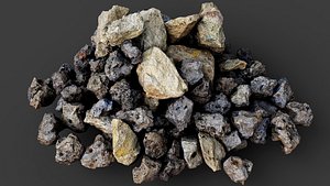 concrete debris pile ruins pt3 PBR photogrammetry 3D