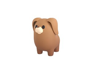 3D Dog Character 03 model
