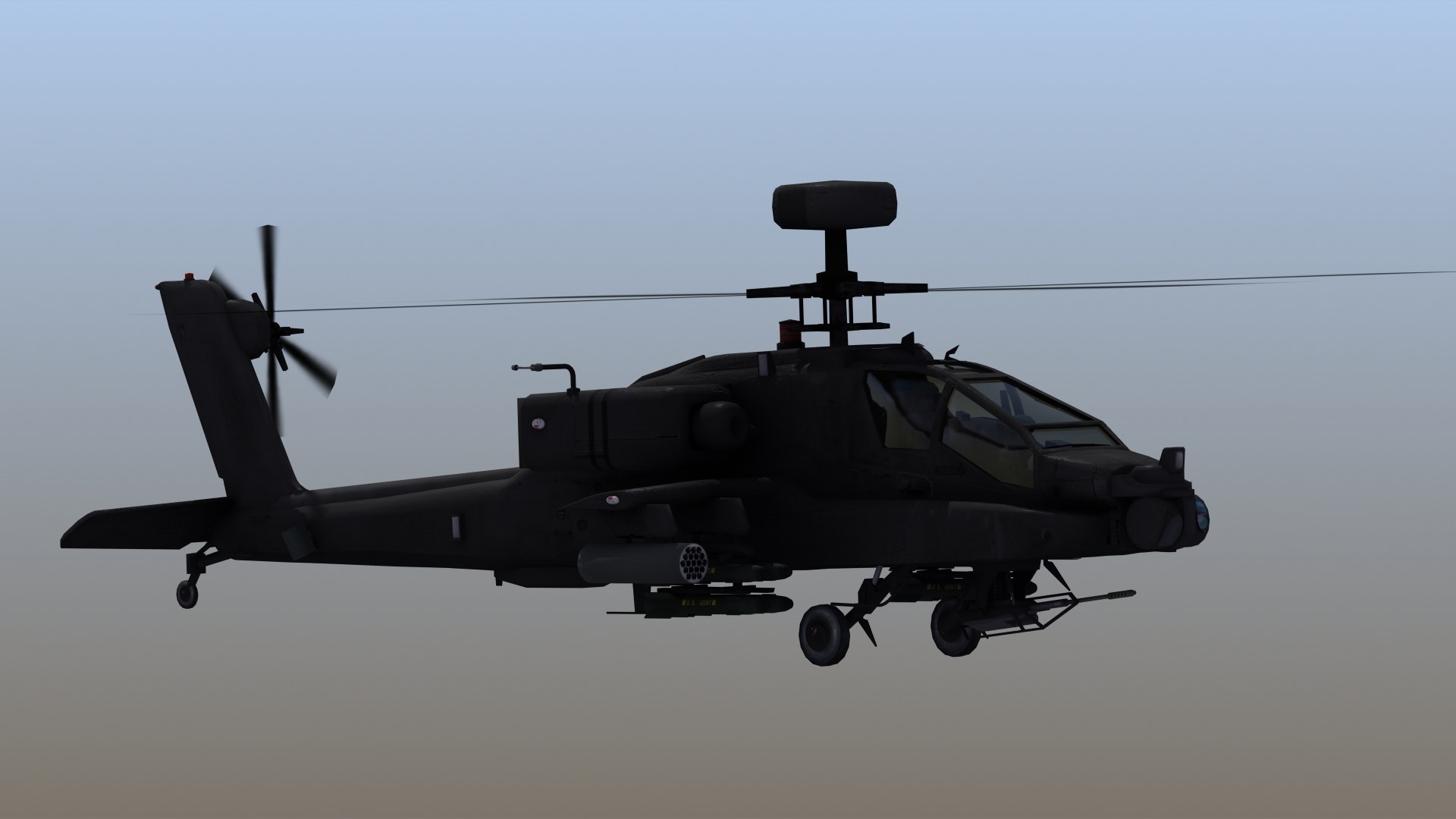 AH64 Black Gunship 3D - TurboSquid 2092194