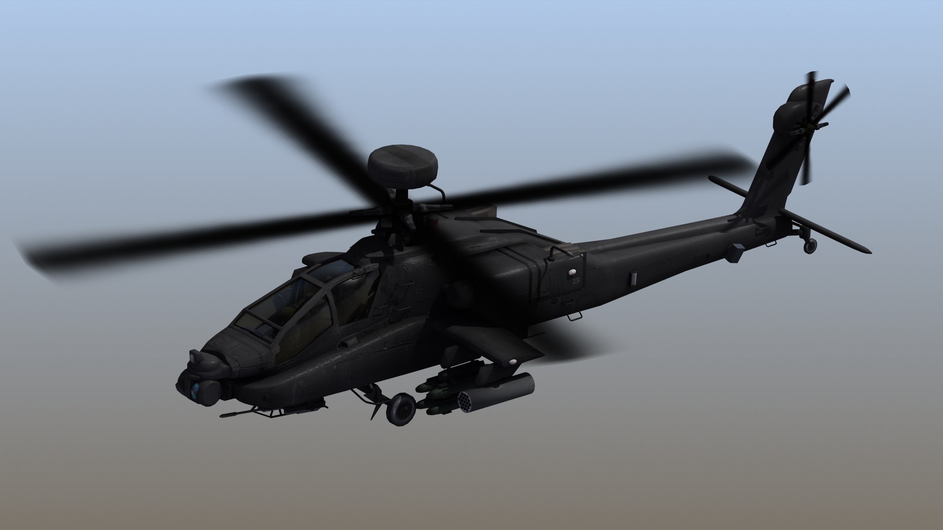 AH64 Black Gunship 3D - TurboSquid 2092194