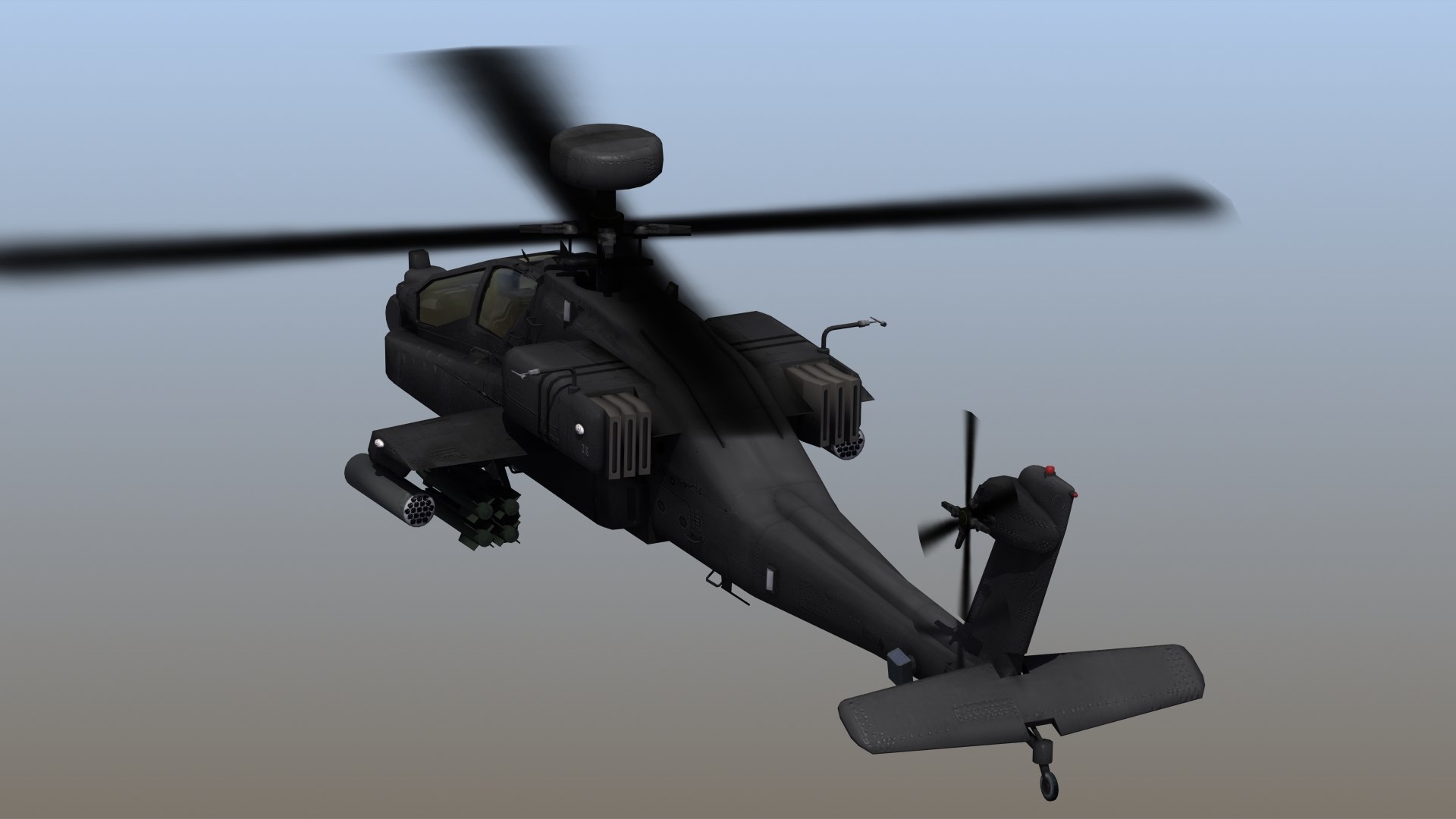 AH64 Black Gunship 3D - TurboSquid 2092194