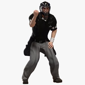 Baseball Umpire in Chief Animated HQ 3D model