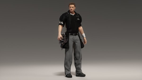 Baseball Umpire in Chief Animated HQ 3D model - TurboSquid 2052087