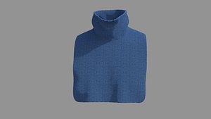 Scarf - High Neck Collar 3D model
