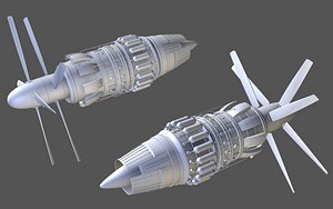 turboprop jet engine 3ds