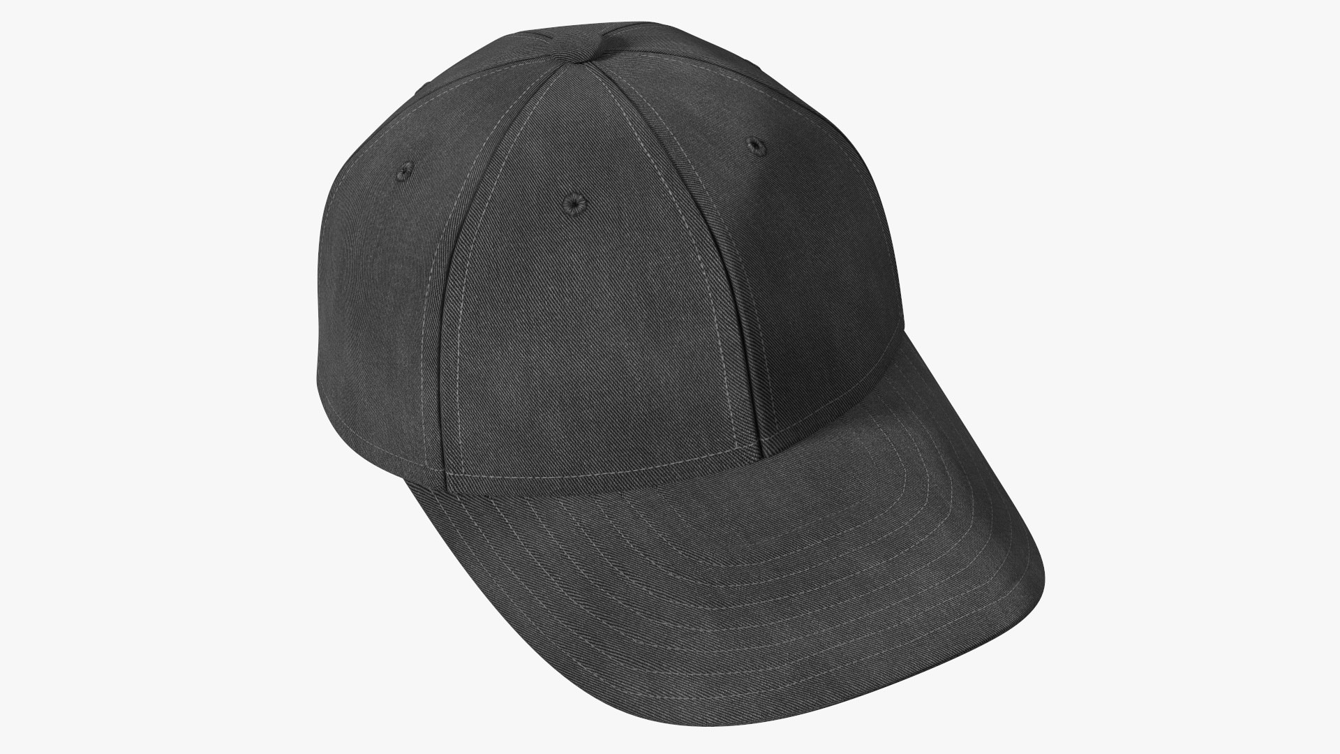 Baseball Cap Denim Grey(1) 3D model preview