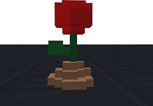 3D 8 bit rose