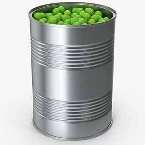 3D Peas Tin Can model