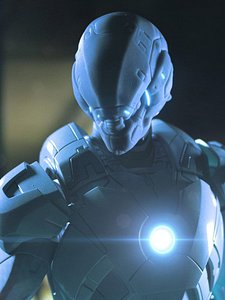 3D Custom one sixth scale futuristic helmet for 3D printing