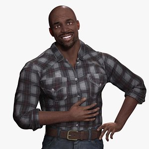 Realistic Man In Casual Clothing 3D model