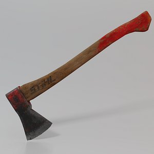 Realistic Ax worn-out Low-poly 3D model