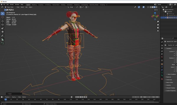 modelo 3d Chica realista - Joker Rigged modelo 3d - TurboSquid 2106711