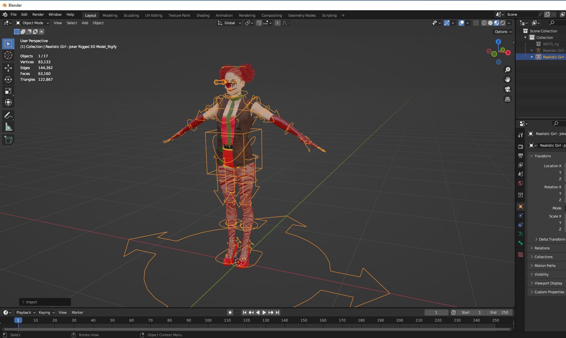 Realistic Girl - Joker Rigged 3D Model 3D model - TurboSquid 2106711