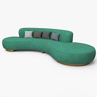Serpentine Sofa Green