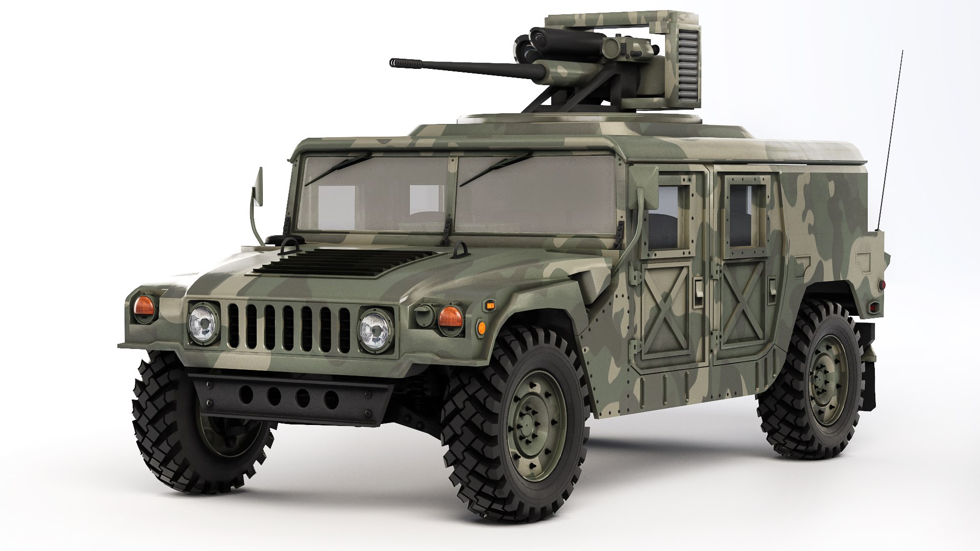 Humvee Military M242 Bushmaster 1989 Model - TurboSquid 1940903