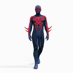 Spiderman 2099 Rigged Animated Low-poly